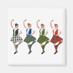 Aimant Quatre Danseurs écossais des Highlands
