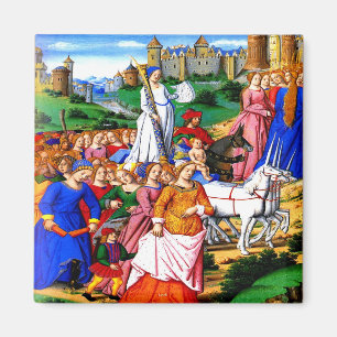 Aimant "Quatre licornes mènent le cortège "