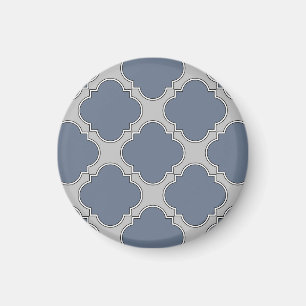 Aimant Quatrefoil gris-bleu