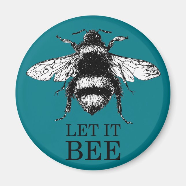 Aimant Que La Nature Vintage Bumble Bee (Devant)