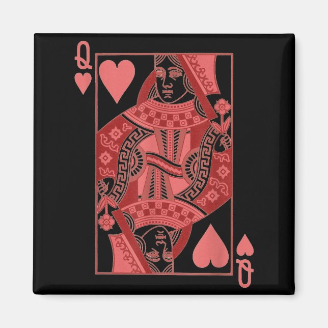 Aimant Queen Of Hearts Valentines Day Cool V-day Couple M (Devant)