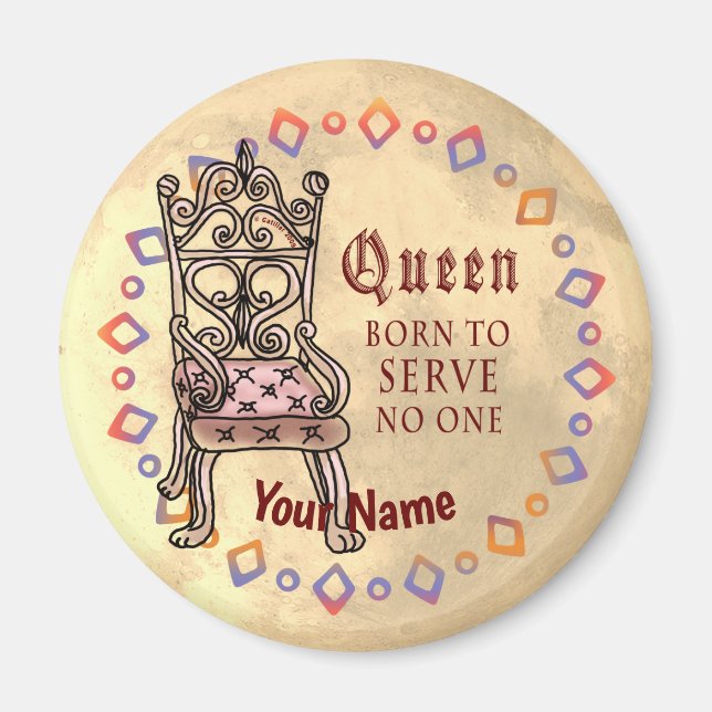 Aimant Queen Sert Aucune coutume (Devant)