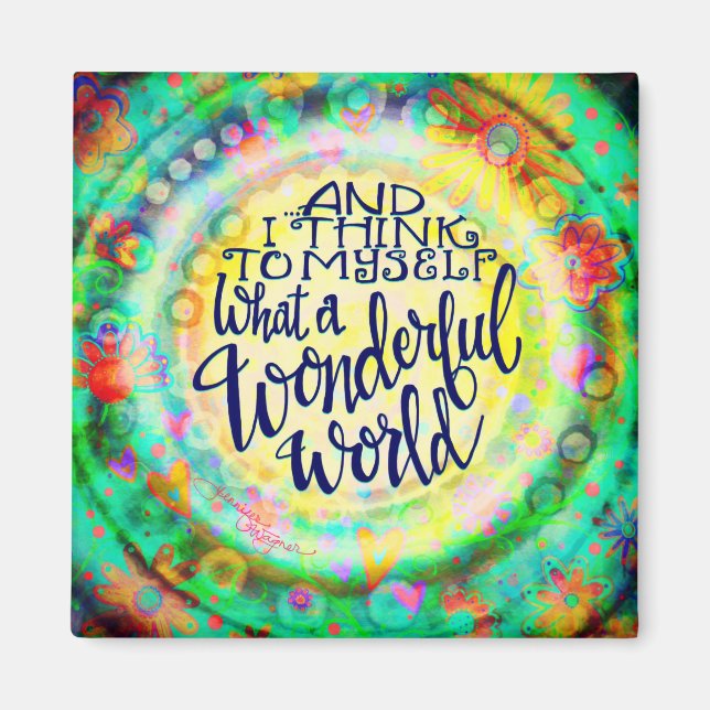 Aimant Quelle merveilleuse intégrité mondiale (Devant)