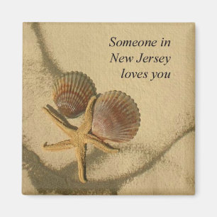 Aimant Quelqu'Un Dans Le New Jersey Aime You-Beach Shells