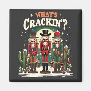 Aimant Qu'est-ce qui craque Casse-Noisette Cactus de Noël