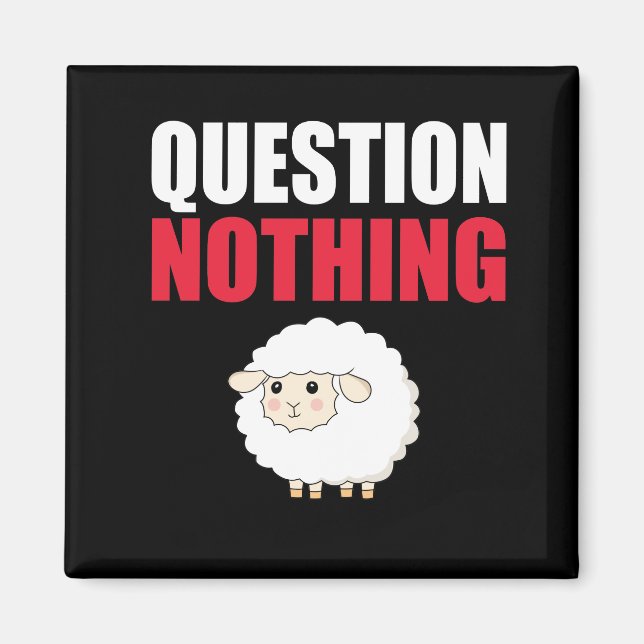 Aimant Question Aucun mouton (Devant)