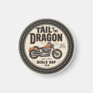 Aimant Queue de Dragon 318 virages road trip 