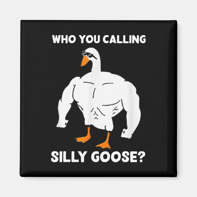Aimant Qui Vous Appelez Silly Goose Funny Gym Mème 1 (Devant)