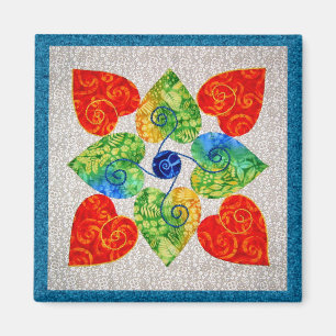 Aimant Quilt de Coeurs Whimsy - Bloc #1