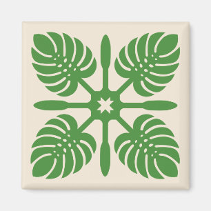 Aimant QUILT HAWAIIAN - Monstera