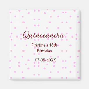 Aimant Quinceanera anos 15e anniversaire ajouter nom poin