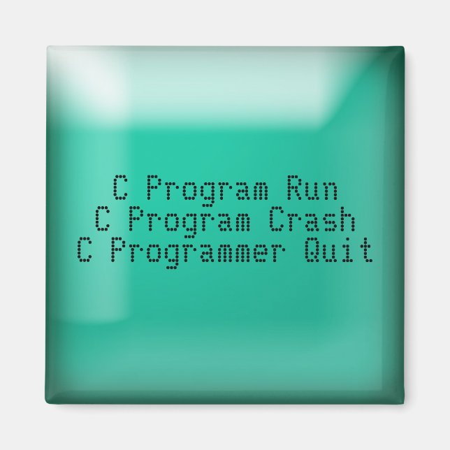 Aimant Quit de programmeur C (Devant)