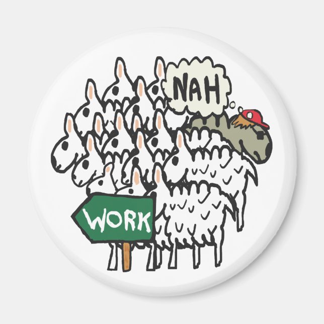 Aimant Quitter le travail (Devant)