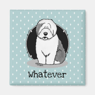 Aimant Quoi ? Vieux chien de mouton anglais (Grey 1) Drôl