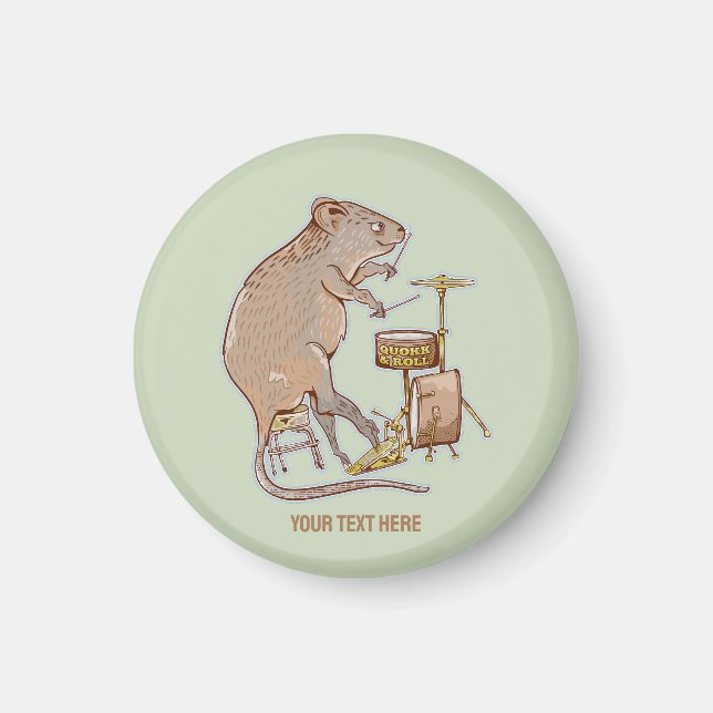 Aimant Quokka Jouer des tambours (Devant)