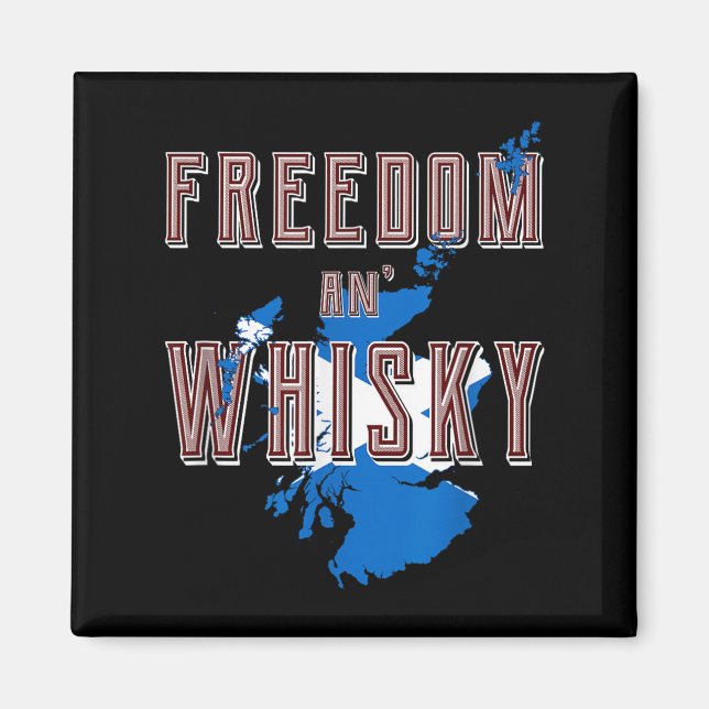 Aimant Rabbie Burns Citation Liberté Whisky Scottish Colo (Devant)