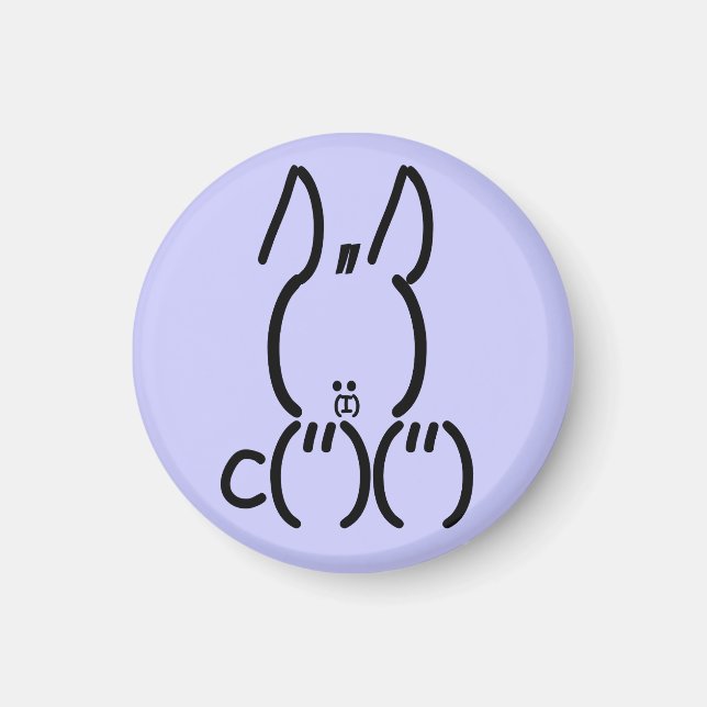 Aimant Rabbit ASCII (Devant)