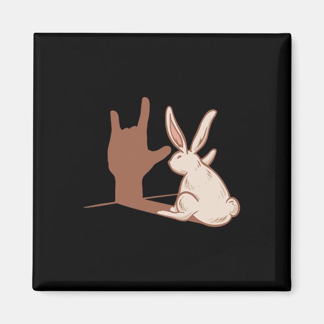 Aimant Rabbit Asl Gésture main Sourde Acteurs de perte d' (Devant)
