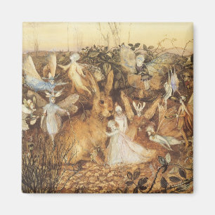 Aimant Rabbit Parmi les fées, contes de fées Vintages