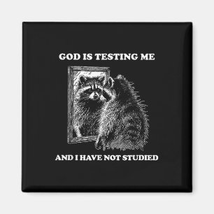 Aimant Raccoon Mème Drôle Dire Que Dieu Me Teste Street