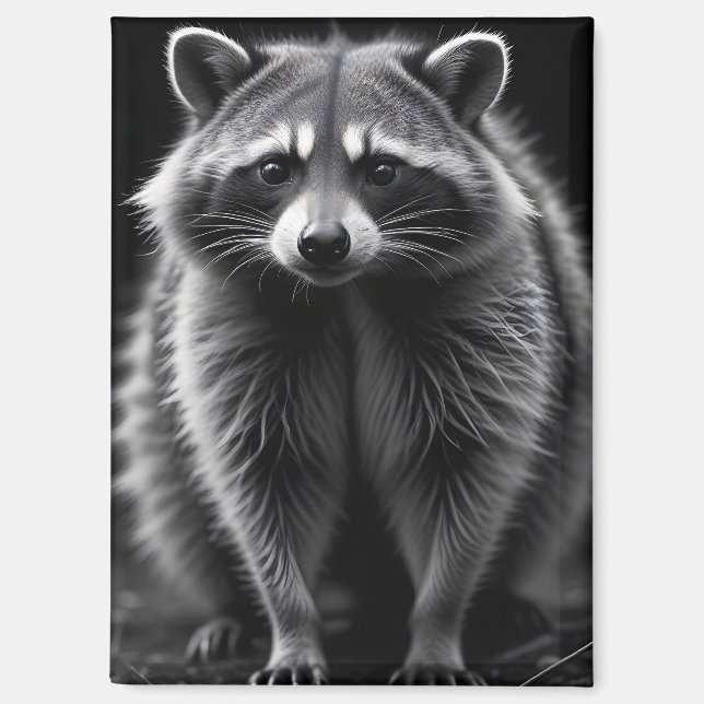 Aimant Raccoon Wildlife Majestic Nature Vie Art Poster (Recto)