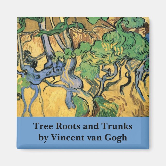 Aimant Racines et troncs d'arbre par Vincent van Gogh (Devant)