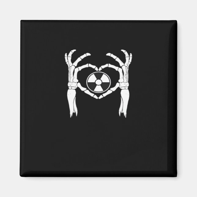 Aimant Radiologie X-Ray Tech Coeur en forme de squelette  (Devant)