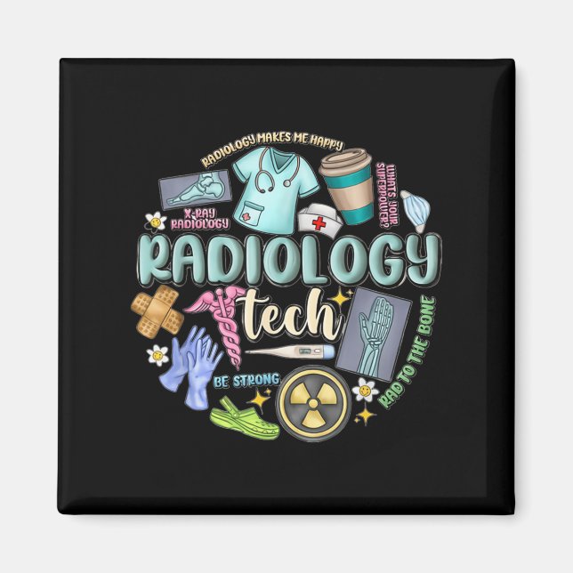 Aimant Radiology Technician Christmas Rad Tech X-ray Tech (Devant)