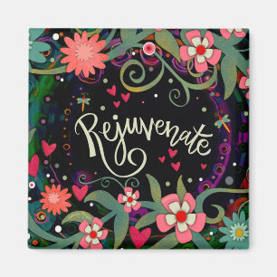 Aimant Rafraîchissez le plaisir Floral Moderne Inspirivit