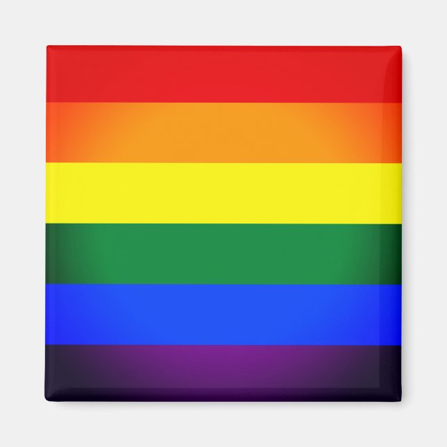 Aimant Rainbow Flag & Fierté Rainbow / communauté LGBT Ma (Devant)