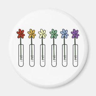 Aimant Rainbow Flower and Beaker Scientifique