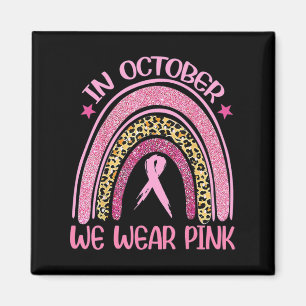 Aimant Rainbow Leopard Sensibilisation au cancer du sein 