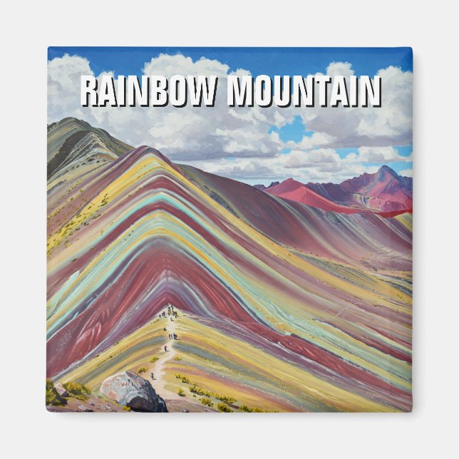 Aimant Rainbow Mountain Cusco Pérou Voyage (Devant)