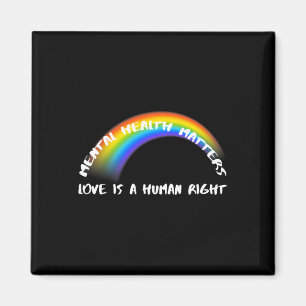 Aimant Rainbow Pride LGBTQ - L'amour est un droit humain