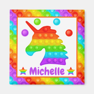 Aimant Rainbow Unicorn Pop It Fidget Toy Kids
