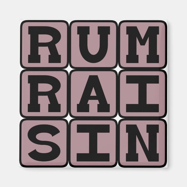 Aimant Raisin De Rhum, Saveur De Crème De Glace (Devant)