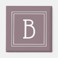 Raisin Monogramme à jour violet et blanc initial