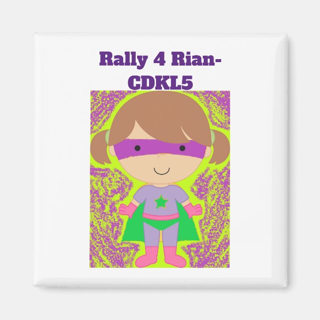 Aimant Rallye 4 Rian Gear soutien CDKL5 mois de sensibili (Devant)