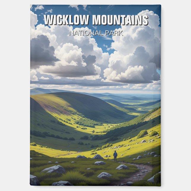 Aimant Randonnée pédestre dans le parc national de Wicklo (Recto)