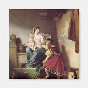 Aimant Raphael ajustant la pose de son modèle sien