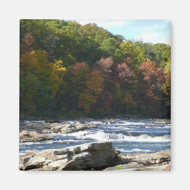 Aimant Rapides de la rivière Ohiopyle en automne Pennsylv (Devant)