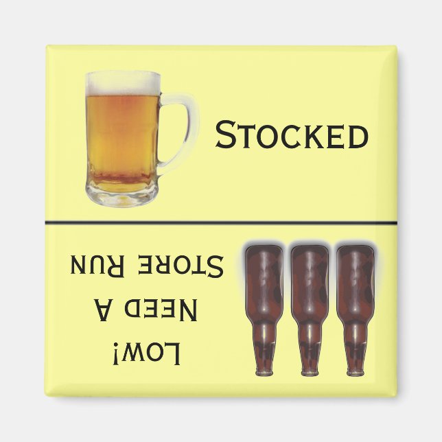 Aimant Rappel d'alcool de la bière stockée ou du magasin (Devant)