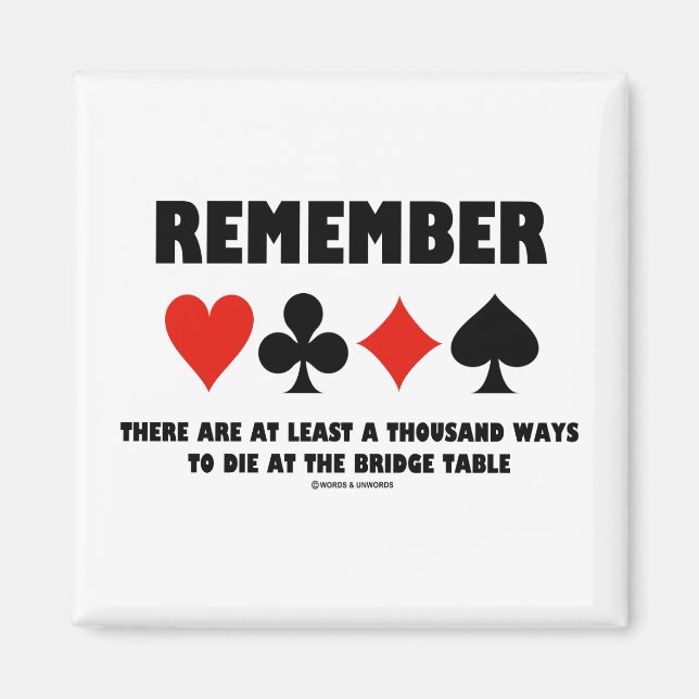 Aimant Rappelez-Vous Au Moins Mille Façons De Mourir À Br (Devant)