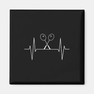 Aimant Raquette de badminton Battement de coeur Joueur de