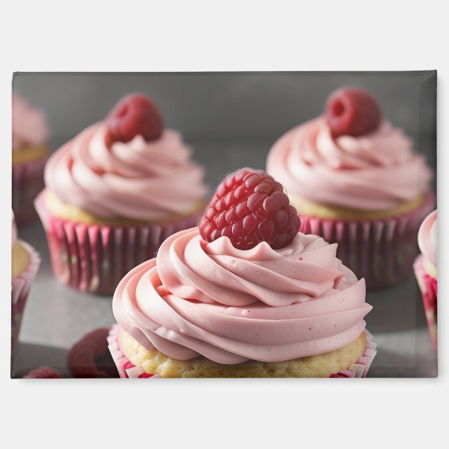 Aimant Raspberry Cupcakes (Recto)