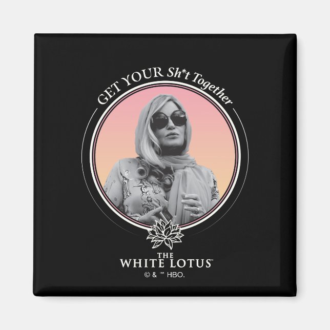 Aimant Rassemblez votre sh*t - Le Lotus Blanc (Devant)