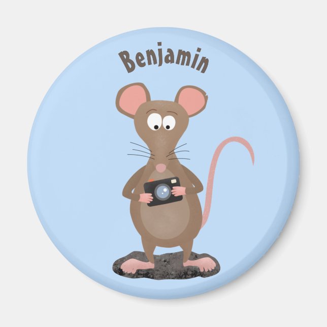 Aimant Rat drôle avec dessin animé de la caméra (Devant)