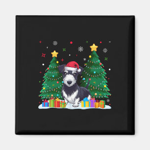 Aimant Rat Terrier Amoureux de les chiens Santa Hat Ugly