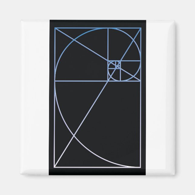 Aimant Ratio d'or bleu (Devant)