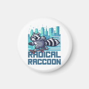 Aimant Raton laveur radical skateboard urbain